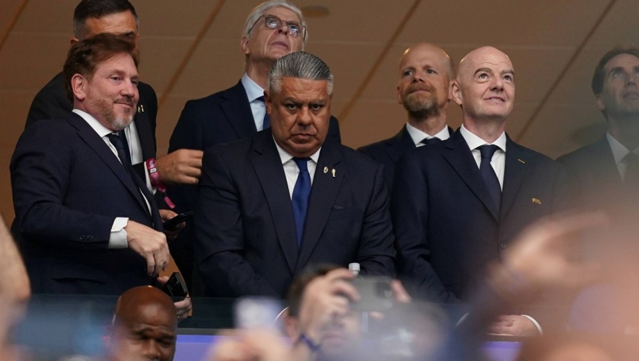 Claudio "Chiqui" Tapia en la final del Mundial 2026. Foto: Clarín Fotografía. 