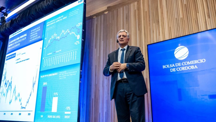 Horacio Marín expuso en la Bolsa de Comercio de Córdoba sobre el futuro del desarrollo energético argentino y destacó el potencial de la exploración offshore. Foto gentileza.