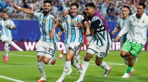 Imagen de «El que no salta es un inglés»: el festejo de la Selección Argentina luego del triunfo ante Suiza