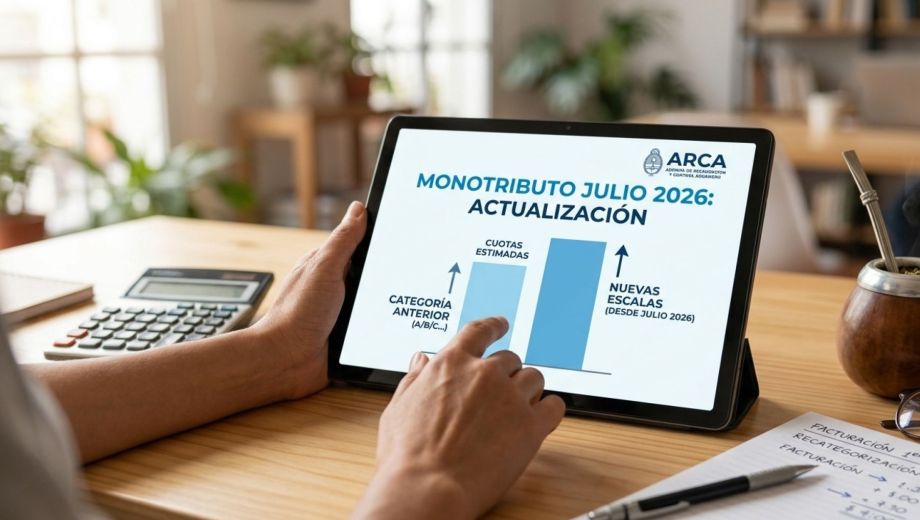 Monotributo julio 2026: ARCA define las nuevas escalas de facturación y cuotas mensuales.-