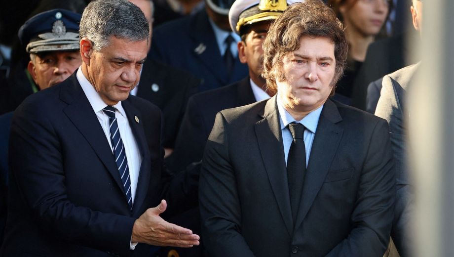 El jefe de Gobierno porteño, Jorge Macri junto al presidente Javier Milei (Foto: Clarín Fotografía)