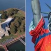 Imagen de ¿La Estatua de la Libertad se vistió de Argentina y España?: la verdad sobre el video viral antes de la final