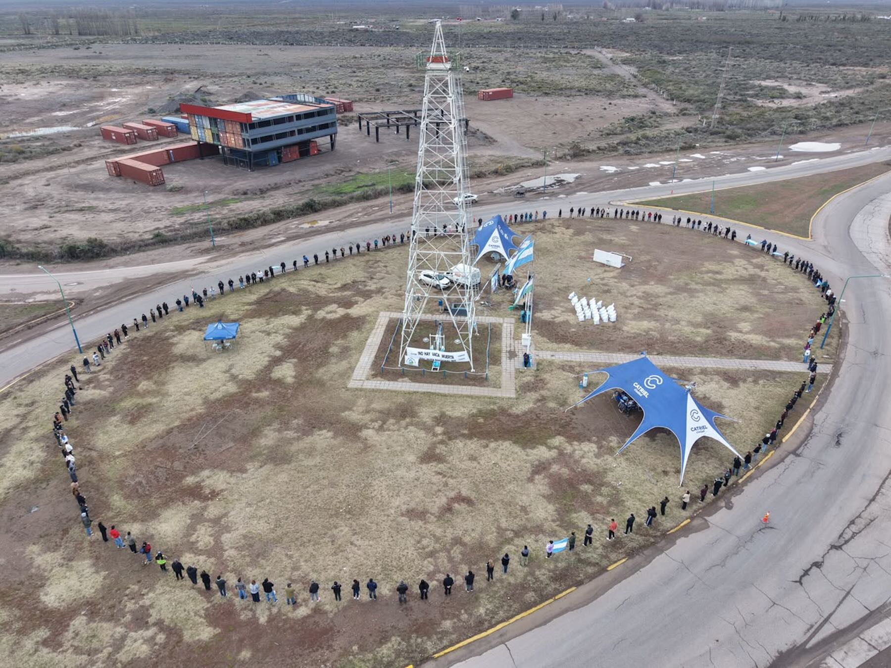Catriel y 25 de Mayo celebraron un abrazo simbólico en la Ruta 151