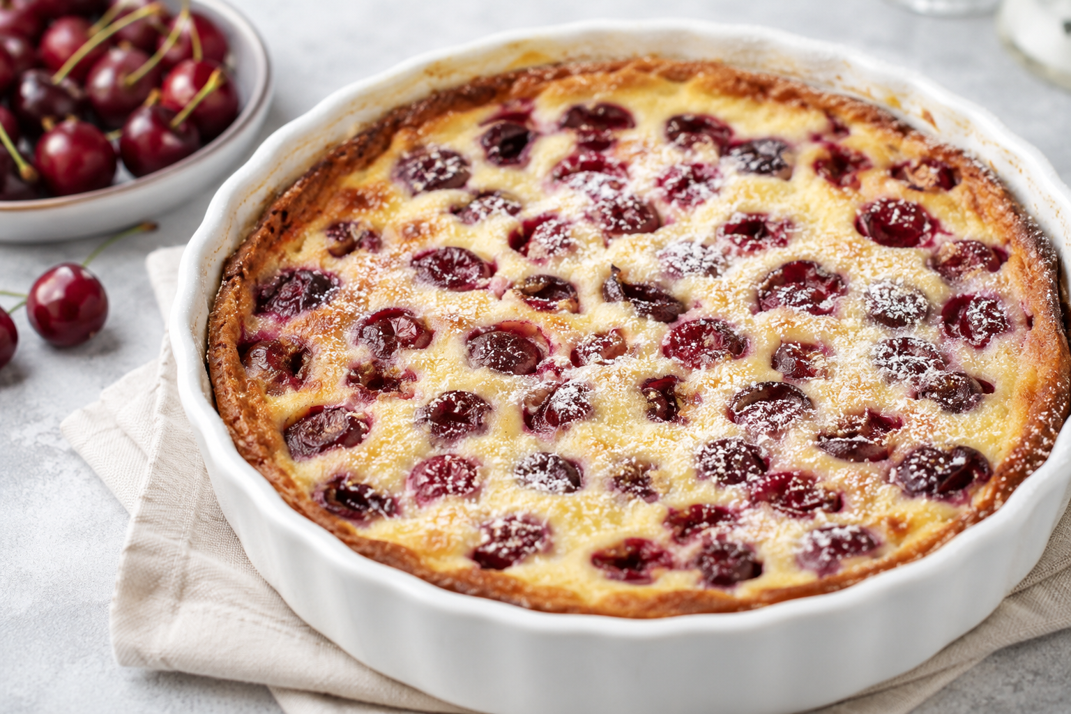 Cómo hacer clafoutis de cerezas: el clásico postre francés fácil, esponjoso y lleno de sabor