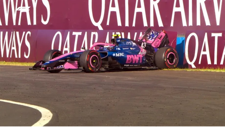 Colapinto tuvo un despiste y no pudo seguir en la segunda práctica libre de la F1 en Hungría.