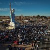 Imagen de Cutral Co: Argentina contra Inglaterra se verá en el monumento a Messi