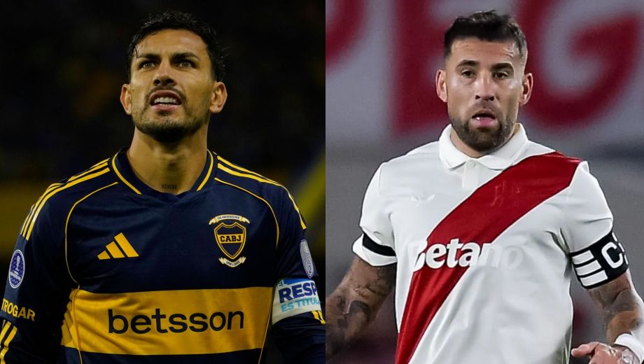 Leandro Paredes y Nicolás Otamendi, capitanes de Boca y River, respectivamente.