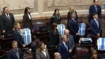 Imagen de En vivo | Propiedad privada en el Senado: antes del debate, los legisladores aplaudieron a la Selección por el triunfo ante Inglaterra
