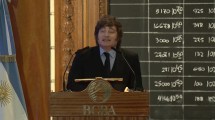 Imagen de Javier Milei en la Bolsa de Comercio de Buenos Aires: «El motor del crecimiento es el campo»