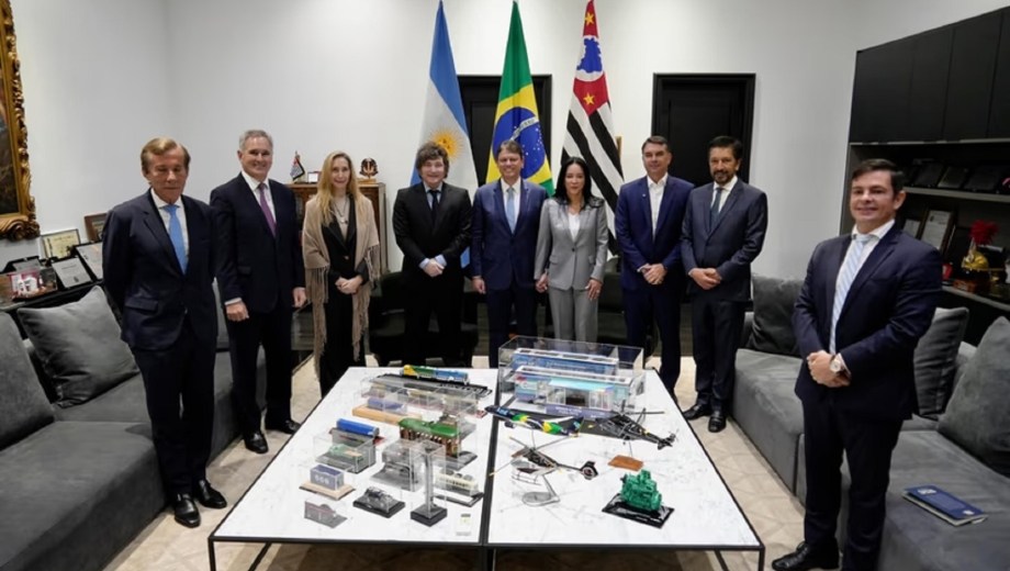 Javier Milei en Brasil. Foto: NA 