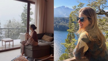 Así fueron las vacaciones en familia de Marcela Kloosterboer en Bariloche: nieve, esquí y comidas patagónicas