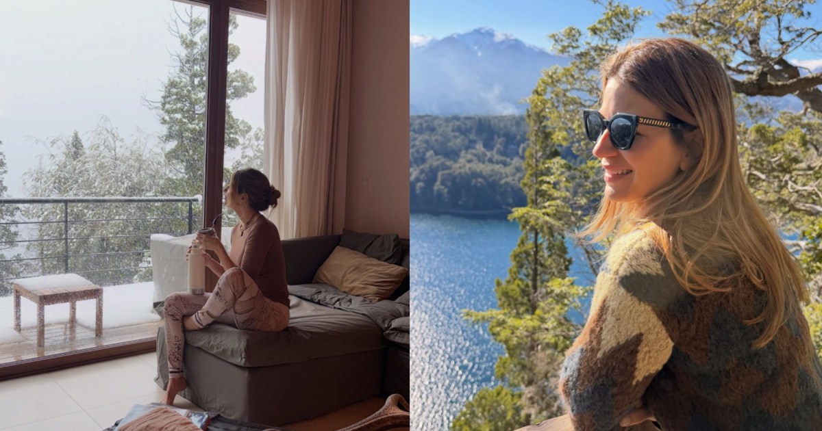 Así fueron las vacaciones en familia de Marcela Kloosterboer en Bariloche: nieve, esquí y comidas patagónicas