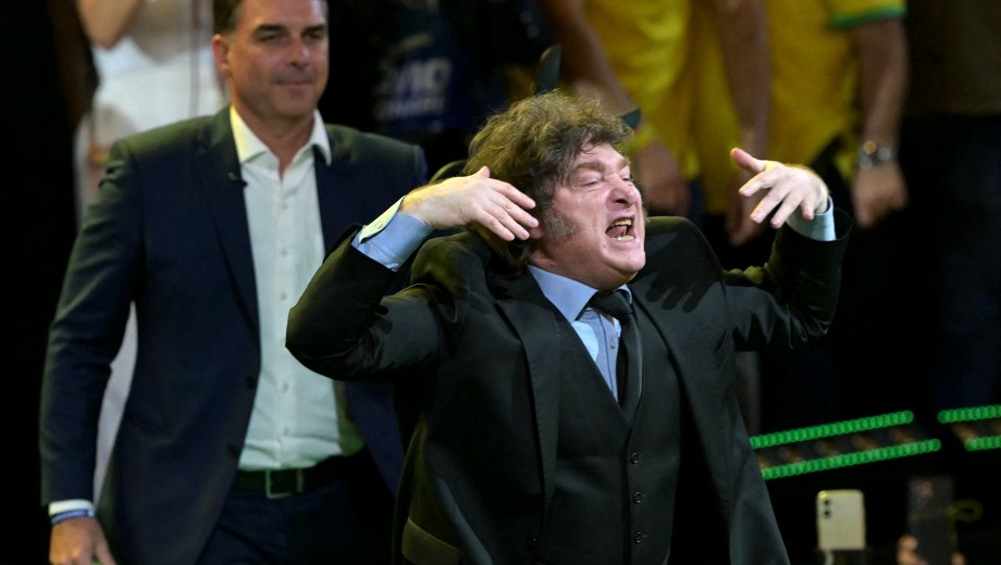 Javier Milei en Brasil. Foto: AFP 