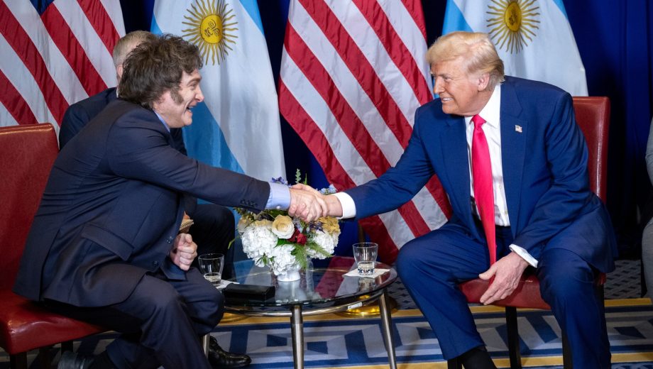 Alineado. El presidente Javier Milei reafirma su completa sintonía geopolítica con Donald Trump, ahora con Pax Silica.