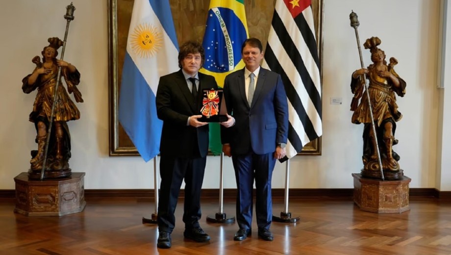 Javier Milei en Brasil. Foto: NA 