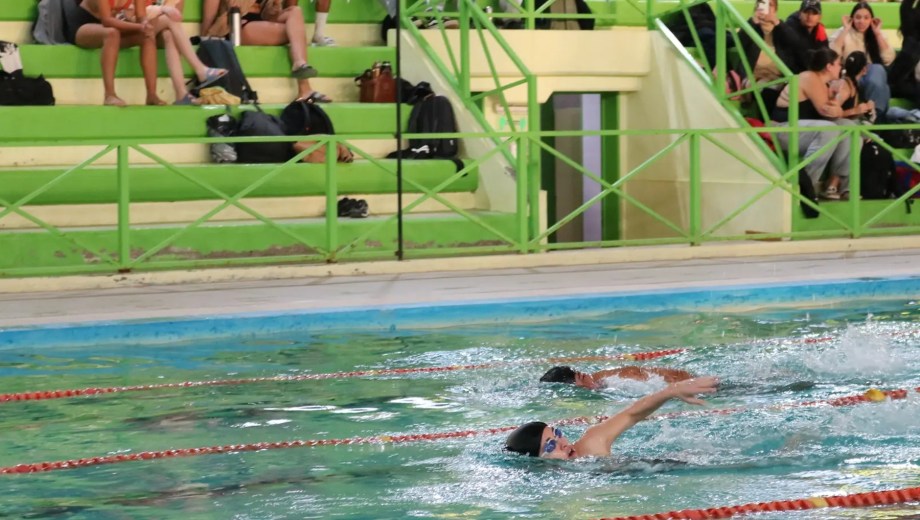 Escuelas Secundarias participaron de un encuentro de Natación Escolar en Viedma. (Gentileza).