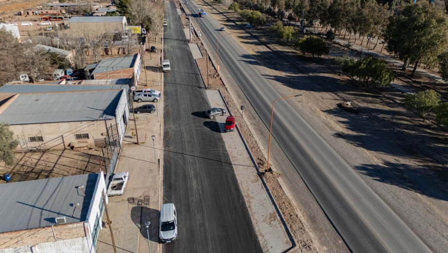 La urbanización del ingreso a Plaza Huincul desde el este ya comenzó. (Foto: gentileza)