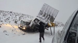 La nieve provocó dos accidentes de camiones en Neuquén: piden máxima precaución en las rutas 40 y 237