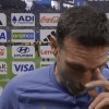 Imagen de Scaloni, emocionado tras el gran triunfo de Argentina ante Egipto en el Mundial