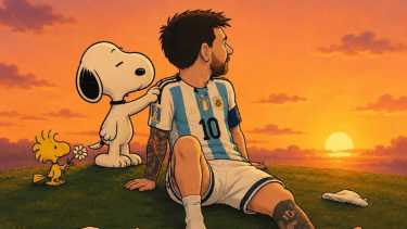 Snoopy y Messi: el entrañable hincha que acompaña a la Selección Argentina con amor
