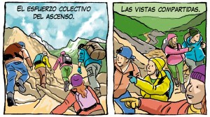 «Subir una montaña», la tira de Chelo Candia en el suple Viajes y Turismo