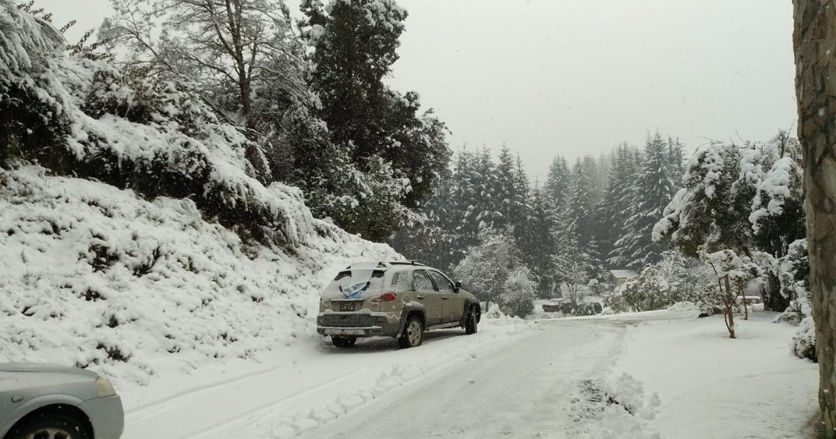 Villa La Angostura recibe la nevada más intensa del año en plena temporada invernal