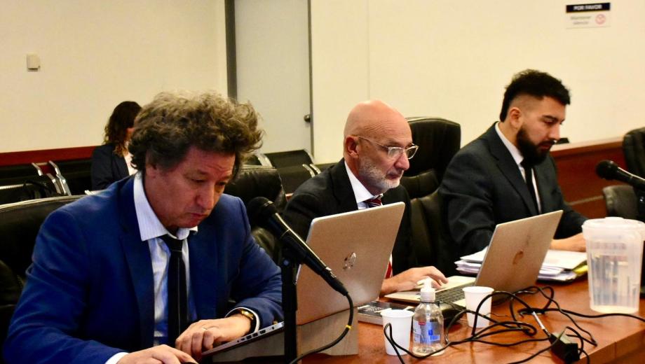 Kohon, Vignaroli y Narvaez. La querella y la fiscalía expusieron sus argumentos. Foto Matías Subat.