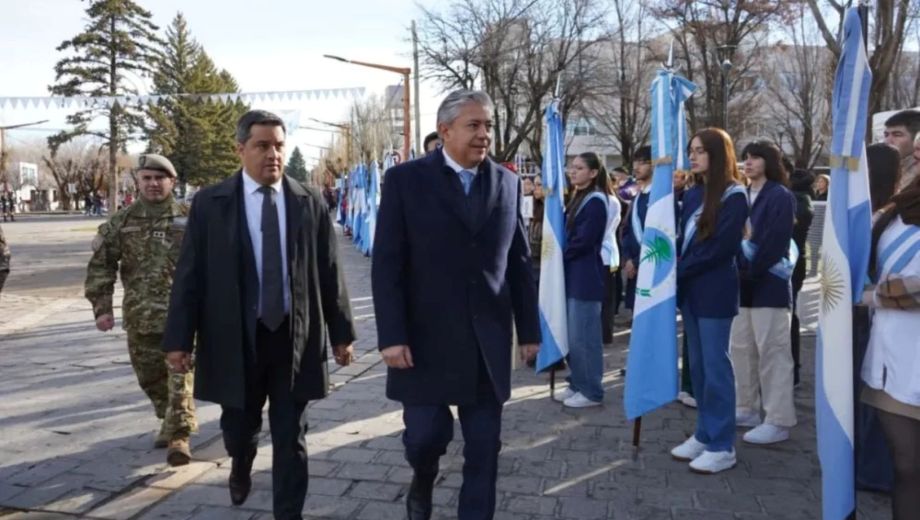 El mandatario encabezó los festejos este domingo. Foto: gentileza. 