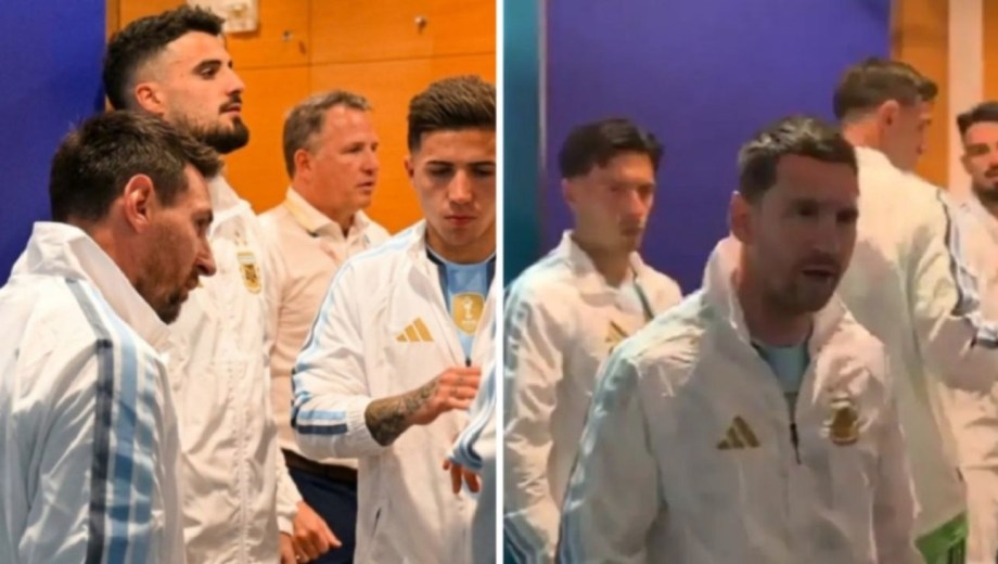 Messi y una arenga que generó sospechas en los fanáticos argentinos.