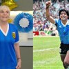 Imagen de Así es la histórica camiseta azul de Argentina que mostró Claudia Villafañe y que usó Diego Maradona ante Inglaterra en México 1986