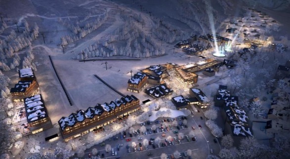 El proyecto de desarrollo del cerro Catedral promueve una "transformación" de la base del centro de esquí. Foto. Gentileza