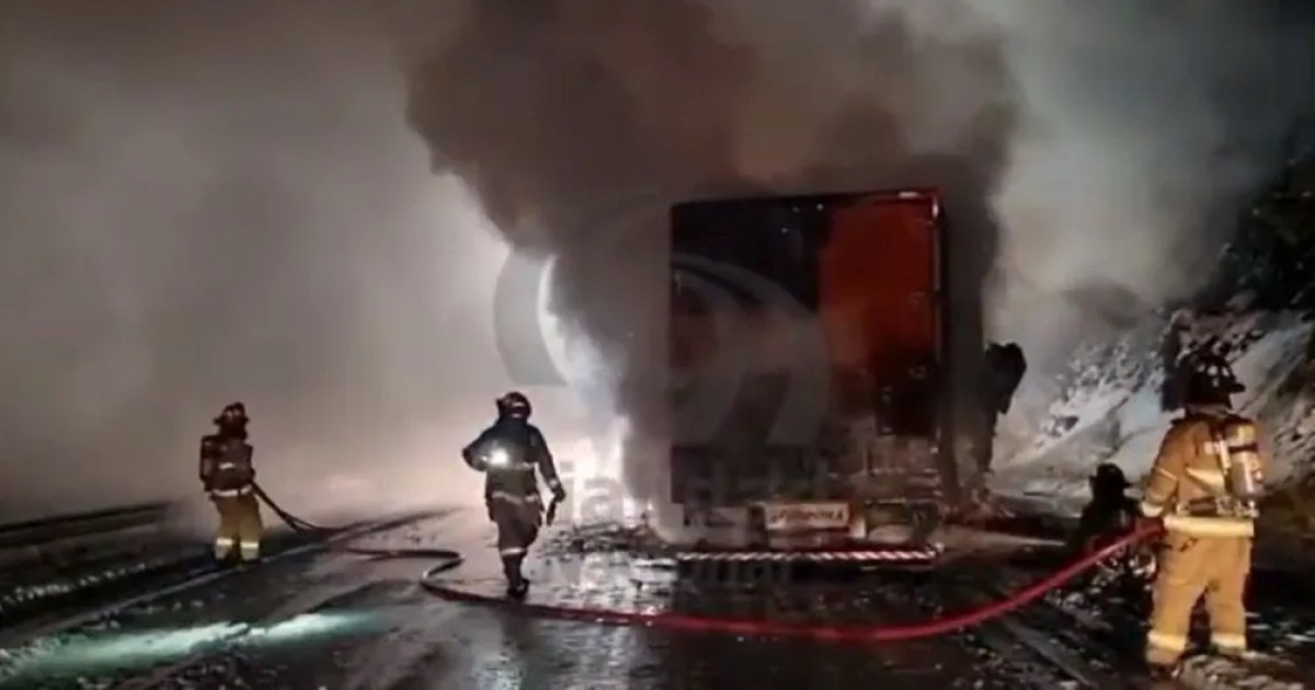 Incendio en la Ruta 237: la acción del chofer evitó una tragedia
