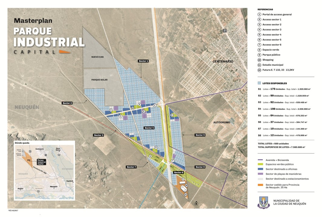 Masterplan: Parque Industrial Capital de Neuquén.