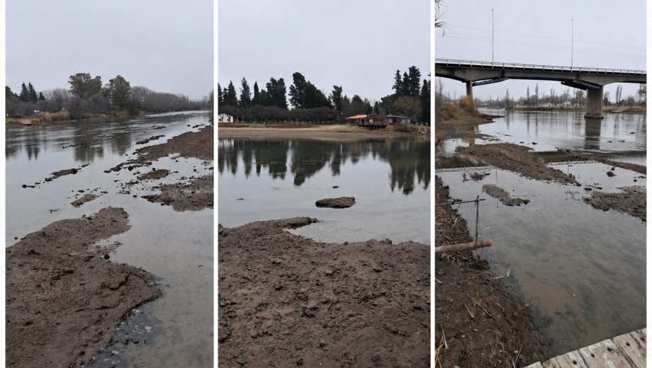 El río donde empieza la Patagonia atraviesa una bajante, pero las nevadas en la cordillera traen alivio
