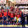 Imagen de Trump vio la final desde un palco, tocó la Copa del Mundo y fue abucheado al bajar al campo