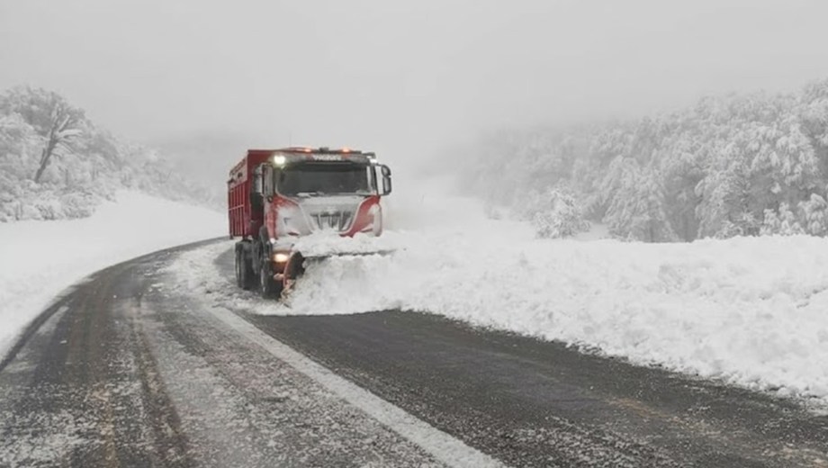 Temporal en la cordillera. Foto: Vialidad Nacional.