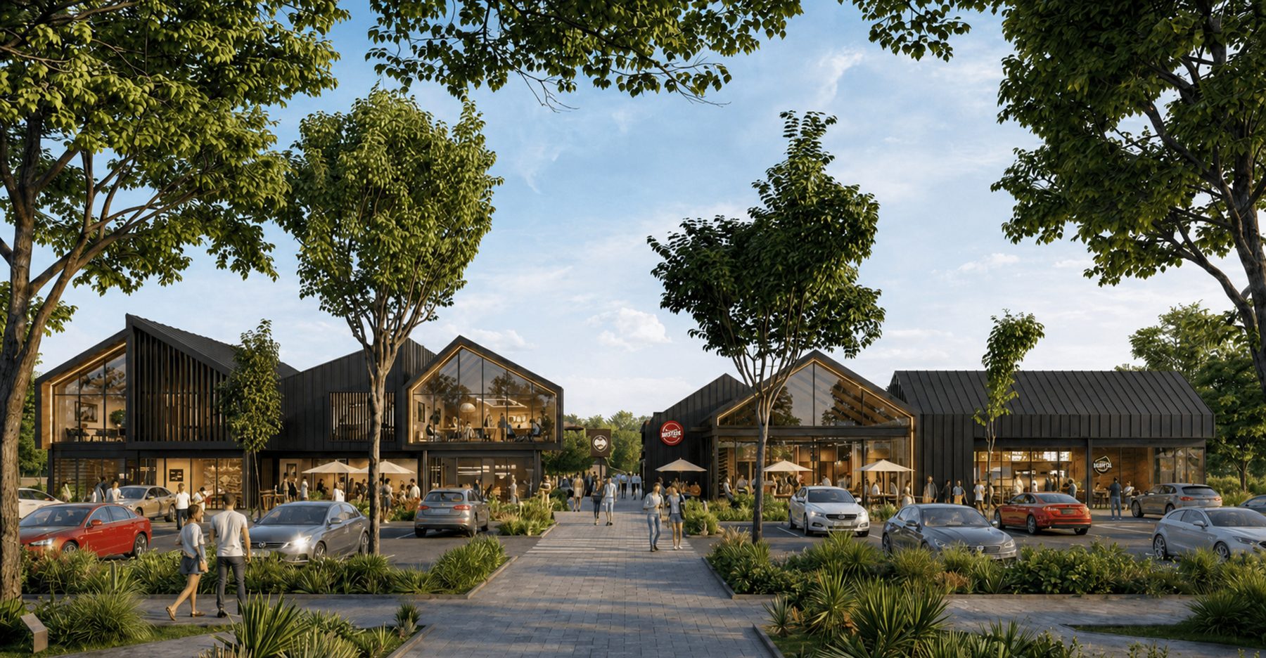Imagen preliminar de la Aldea Comercial Cipoleña, el proyecto de Carrefour Argentina y Planet Partners en Cipolletti. Imagen: gentileza Carrefour Argentina y Planet Partners.