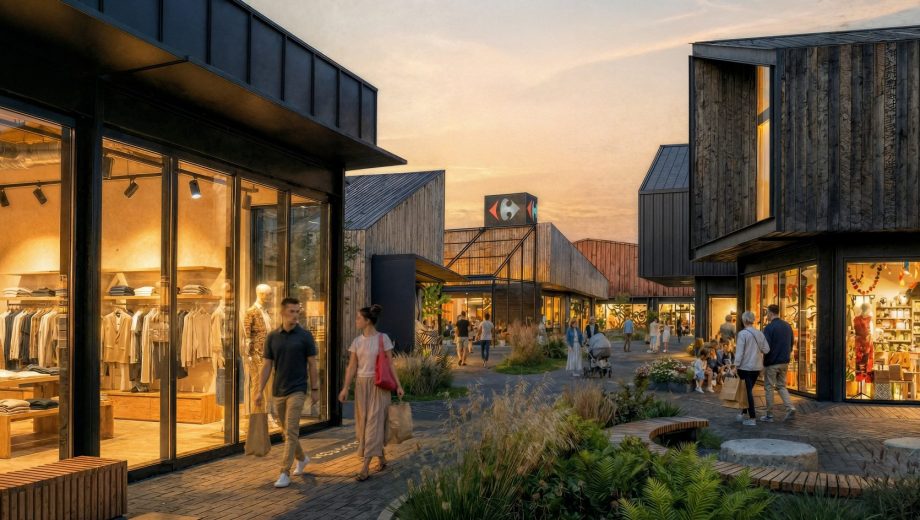 Imagen preliminar de la Aldea Comercial Cipoleña, el proyecto de Carrefour Argentina y Planet Partners en Cipolletti. Imagen: gentileza Carrefour Argentina y Planet Partners.