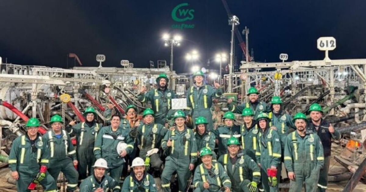 Calfrac marca un récord de 22 horas de bombeo en Vaca Muerta
