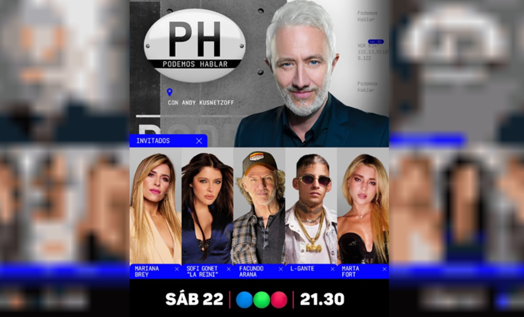 Invitados de Andy Kusnetzoff para el sábado 22 de agosto en PH