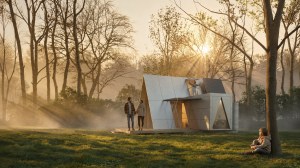 La casa plegable que se arma en dos horas, viaja detrás de un auto y puede funcionar sin red eléctrica