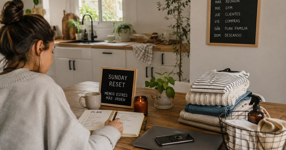 Cómo implementar el Sunday reset para un inicio de semana más ordenado