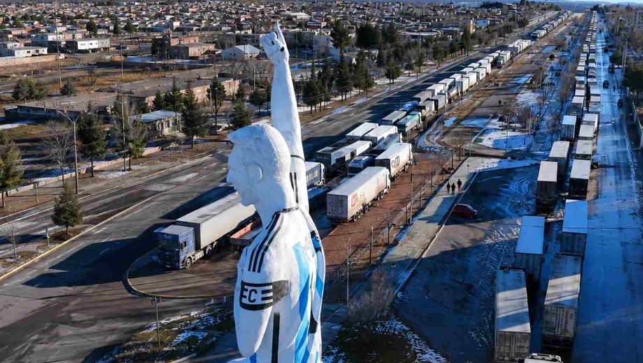 Los espacios para la espera de camioneros están al límite de su capacidad.  (Foto: gentileza Secretaría de Emergencia de Neuquén)