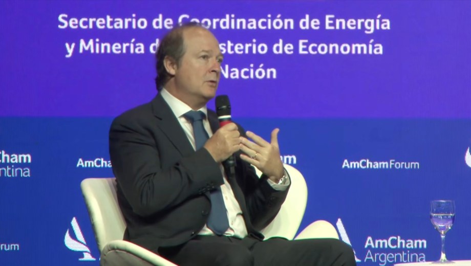 El secretario de Coordinación de Energía y Minería del Ministerio de Economía, Daniel González, fue el primer invitado en hablar en el AmCham Energy Forum 2026. 