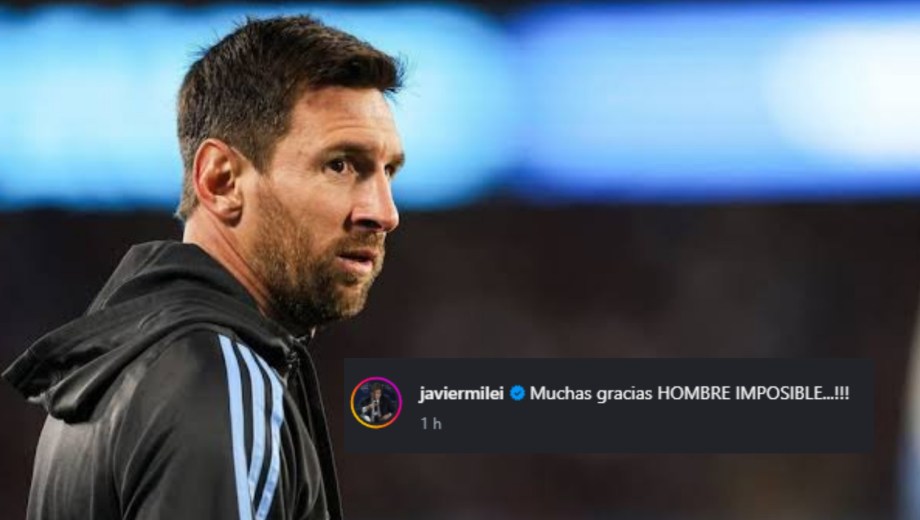 «Muchas gracias, hombre imposible»: el mensaje de Javier Milei por el retiro de Lionel Messi de la Selección