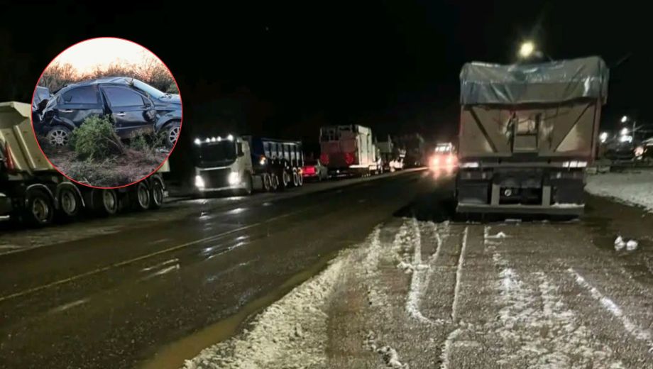 Dos vuelcos en la Ruta 151. Foto, gentileza: Catriel 25 Noticias