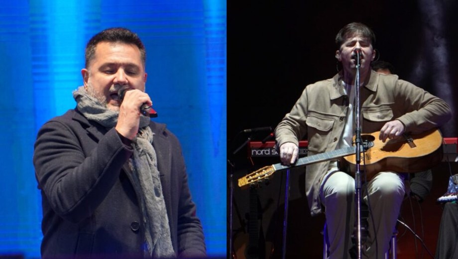 Nahuel Pennisi y Jorge Rojas hicieron cantar a todo el Centro Cívico en la Fiesta Nacional de la Nieve.