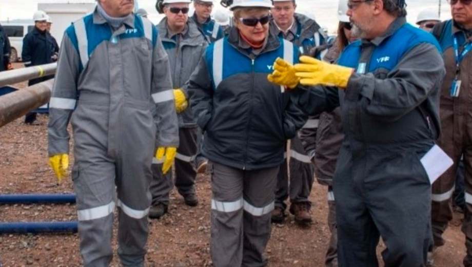 La titular del FMI visitó Vaca Muerta el 28 de julio (@KGeorgieva)