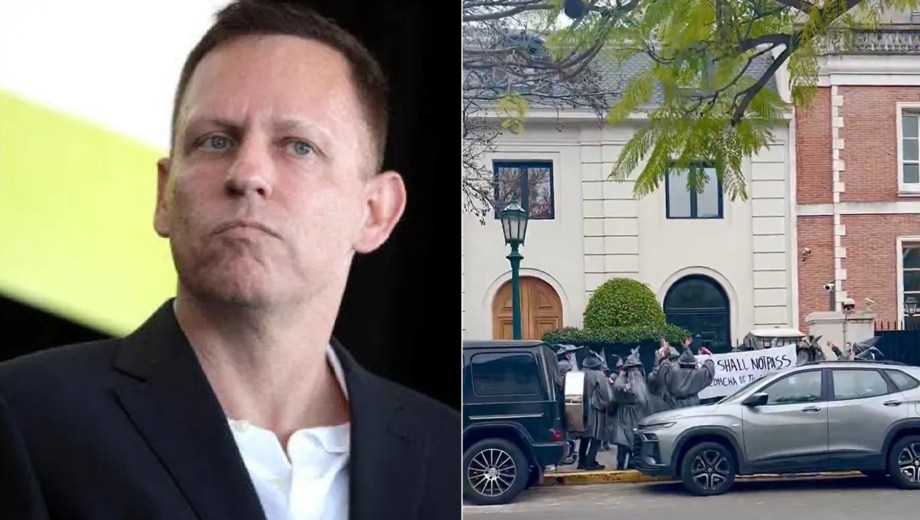 Manifestación en la casa ubicada en Palermo adquirida por Peter Thiel.