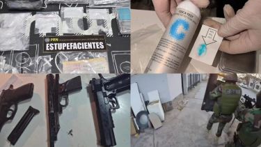 Dos allanamientos en Roca tras una denuncia anónima: secuestraron drogas, dinero, celulares y armas